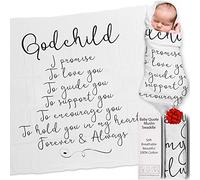 Ocean Drop Designs 100% Cotton Baby Blanket - Muslin Swaddle Blankets, Baby Swaddle, Newborn Swaddle, Receiving Blankets, Gender Neutral Baby Gift, Christian Baby Gifts, Baptism Gifts for Boys & Girls