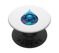 Ocean Drop Turtles Coral Reef Planet Aquatic Earth Sea PopSockets Adhesive PopGrip