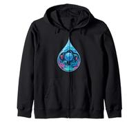Ocean Drop Turtles Coral Reef Planet Aquatic Earth Sea Zip Hoodie