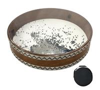 Ocean Drum, 16’’ Wave Drum Simulates Ocean Wave Sounds, Relaxation Sound Healing Instrument Ideal For Yoga Meditation, Goatskin & Transparent Polyester Drumhead