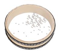 Ocean Drum Sea Drum 6.1inch,Transparent Maple Wave Bead Drums Sound Healing Instrument Musical Instrument Percussion(Natural Colour)