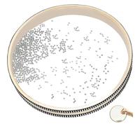 Ocean Drum Sea Drum 8inch- With Hardwood Shell and Wave Beads- Sounding Musical Hand Percussion Instrument for Meditation, Yoga Portable for Home School Supplies with Storage Bag