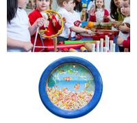 Ocean Drum, Wave Pattern Design Percussion Instrument Plastic 6in Blue Fish Pattern for Children Adults Music Enthusiasts Educational Settings Home Use Therapy Sessions