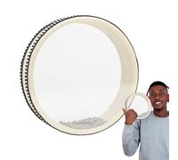 Õcean Drum - Wooden Hand Drum Double Sided with Waves 15 x 3 cm, Marine Sound Instrument for Folk Music, Meditation, Sleep Aid, Relaxation, Music Therapy and Play Creati