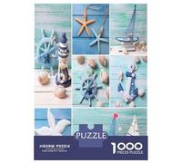 Ocean Elements 1000 Piece Jigsaw Puzzle Blue Decor Paper for Adults Relax 70x50cm/1000pcs