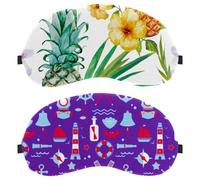 Ocean Elements Anchor Compass 2-Pack Light-Blocking Soft Breathable Eye Patch Sleeping Masks