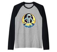 Ocean Explorer Astronaut & Whale Planet Earth Raglan Baseball Tee