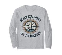 Ocean Explorers Sail The Unknown Captain Sailor Long Sleeve T-Shirt