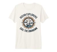 Ocean Explorers Sail The Unknown Captain Sailor Premium T-Shirt