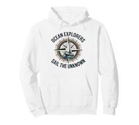 Ocean Explorers Sail The Unknown Captain Sailor Pullover Hoodie