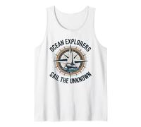 Ocean Explorers Sail The Unknown Captain Sailor Tank Top