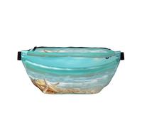 Ocean Fanny Pack for Women Man,Sunset at The Beach Waves Waist Belt Bag Crossbody for Sports Travel Hiking Running Jogging