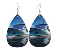 Ocean Ferry Boat Earrings For Women Durable Leather Dangle Drop Earrings Fashionable Drop Earring For Accessories Beach Married