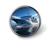 Ocean Ferry Boat Novelty Pin Badge Lapel Pin Brooch Badge Tie Jewelry Decor for Hats Jackets Shirts