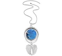 Ocean Fish Diving Science Nature Picture Pendant Angel Wings Rotating Necklace Jewelry