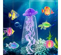 Ocean Fish Hanging Decoration Under the Sea Decorations Sea Animal Underwater Beach Summer Birthday Party Supplies