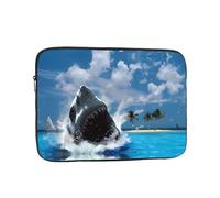 Ocean Fish Pattern 12 inch laptop bag, inner protective sleeve, portable and suitable for business trips or travel