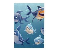 Ocean Fish Puzzles 1000 Pieces Personalized Jigsaw Puzzles Wooden Photo Puzzle for Adults Family Picture Puzzle Gifts for Wedding Birthday Valentine's Day Gifts(29.5" x 19.7")