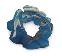 Ocean Fish Scrunchies Cute Soft Hair Ties for Women No Damage SnagFree Scrunchies Stretchy Decorative Hair Bands for Thick Curly Medium Thin Fine Hair Pigtails