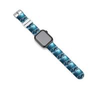 Ocean Fish Stingray Manta Ray Silicone Watch Band Waterproof Wristband | Replacement Soft Strap Compatible for iWatch