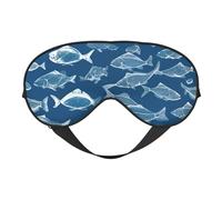 Ocean Fishes Print Lightweight Sleep Mask Breathable Light-Blocking Travel Yoga Outdoor Adventures