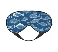 Ocean Fishes Print Lightweight Sleep Mask Breathable Light-Blocking Travel Yoga Outdoor Adventures