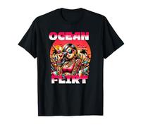 Ocean Flirt Tattooed Woman Beach Sunset Tropical Vibes T-Shirt