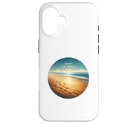 Ocean Footprints At Dawn, Coastal Path To Deep Calm Serenity Case for iPhone 16