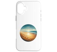 Ocean Footprints At Dawn, Coastal Path To Deep Calm Serenity Case for iPhone 16 Plus