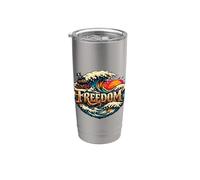 Ocean Freedom Pirate Ship Waves Stainless Steel Insulated Tumbler