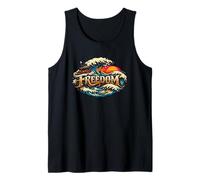 Ocean Freedom Pirate Ship Waves Tank Top