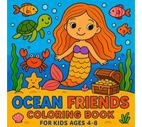 Ocean Friends: 40 Adorable Coloring Pages Featuring Mermaids and Ocean Animals Coloring Book | Perfect Gift for Kids Who Love the Sea (Easy & Simple Sweetie Cuties Coloring Books)