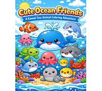 Ocean Friends: A Toddler's First Undersea Adventure: Easy-to-Color Sea Creatures for Kids Ages 1-4 | Bold Lines & Simple Shapes of Sharks, Whales, Turtles, and Fish to Boost Fine Motor Skills