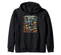 Ocean Friends: Amazing Sea Life for Kids from Tiny to Giant Zip Hoodie