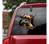 Ocean Gift Boxer Car Decals, Dog Car Stickers Pack of 2 - Realistic Boxer Stickers for Car Windows, Walls Series 43 Size 12" x 12"