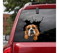 Ocean Gift English Bulldog Car Decals, Dog Car Stickers Pack of 2 - Realistic British Bulldog Stickers for Car Windows, Walls Series 47 Size 10" x 10"