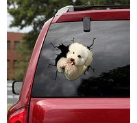Ocean Gift Poochon Car Decals, Dog Car Stickers Pack of 2 - Realistic Poochon Stickers for Car Windows, Walls Series 87 Size 10" x 10"