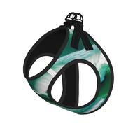 Ocean Green Wave Surf 02 Print Dog Harness Adjustable Walk Puppy Harnesses Leash Clips Pet Harnesses Training Pet Vest