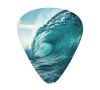 Ocean Green Wave Surf Print Organizer Storage Box Different Thickness Guitar Picks For Acoustic Guitar