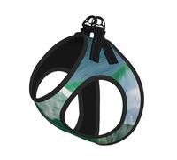 Ocean Green Wave Surf With The Shore Print Dog Harness Adjustable Walk Puppy Harnesses Leash Clips Pet Harnesses Training Pet Vest