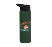Ocean Grove Beach New Jersey Sunset Wave Stainless Steel Insulated Water Bottle