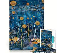 Ocean Gustave Style Poster Jigsaw Puzzles for Adults1000 Pieces Recall Upgrade Peaceful Time Tight Cut Santa Wish List (50x75cm)
