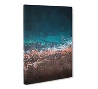 Ocean Hitting Rock In Australia Canvas Print | Gallery Wrapped 30mm Frame Wall Art | 30x20 inches | Ready to Hang | Abstract Seascape Picture | Living Room Bedroom Lounge Office