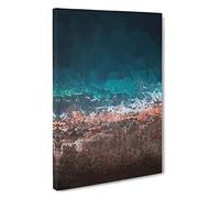 Ocean Hitting Rock in Australia in Abstract Canvas Print for Living Room Bedroom Home Office Décor, Wall Art Picture Ready to Hang, 30 x 20 Inch (76 x 50 cm)