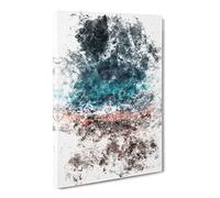 Ocean Hitting Rock In Australia Watercolour Canvas Print | Gallery Wrapped 30mm Frame Wall Art | 24x16 inches | Ready to Hang | Coastal Seascape Picture | Living Room Bedroom Lounge Office
