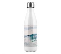Ocean ideal wave in ocean. Breaking blue waves Designer Stainless Steel Bottle Benjamin Tate Design Natural One Size