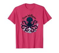 Ocean Intelligence Octopus Art Sea Life T-Shirt, Men, Red Heather, 3XL