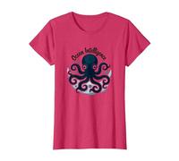 Ocean Intelligence Octopus Art Sea Life T-Shirt, Women, Red Heather, M