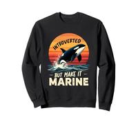 Ocean Introvert Orca Lover Sunset Whale Splash Design Sweatshirt