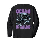 Ocean is Calling Humpback Whale Life Long Sleeve T-Shirt